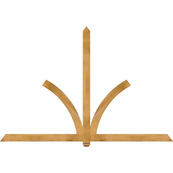 Ekena Millwork Redmond Rough Sawn Timber Gable Bracket, Western Red Cedar, 96"W x 64"H x 2"D x 4"F, 16/12 Pitch GBW096X64X0204RED00RWR - main